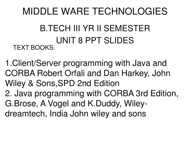 middle ware technologies