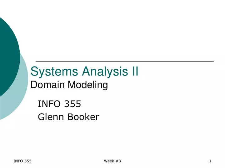 systems analysis ii domain modeling