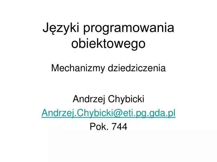 mechanizmy dziedziczenia