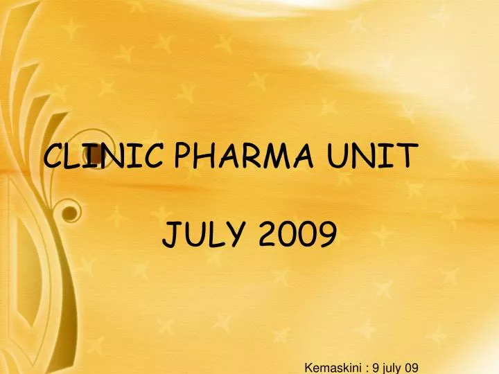 clinic pharma unit