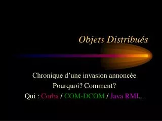 objets distribu s