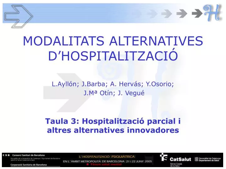 modalitats alternatives d hospitalitzaci