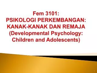 PPT - Psikologi Remaja PowerPoint Presentation, Free Download - ID:2355777