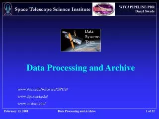 Data Processing and Archive