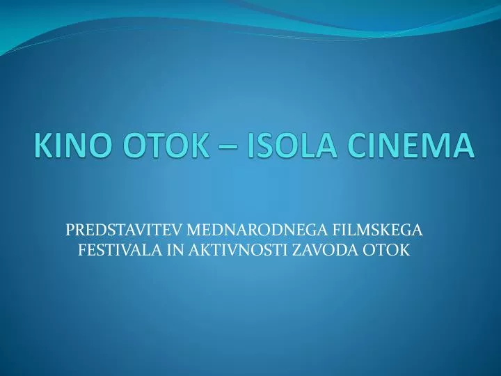 kino otok isola cinema