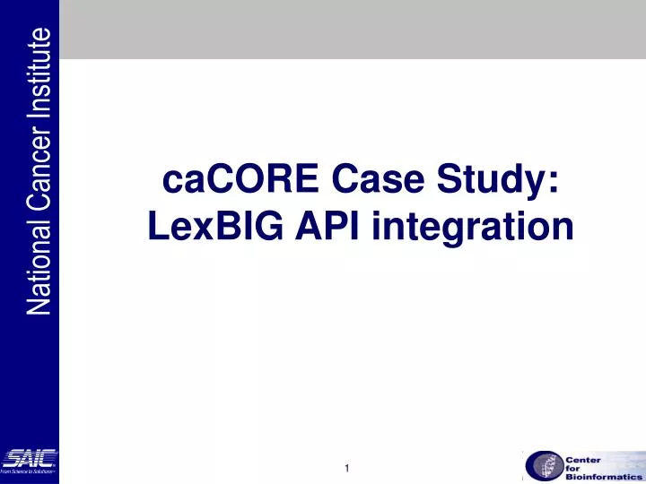 cacore case study lexbig api integration