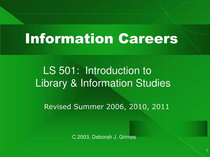 information careers