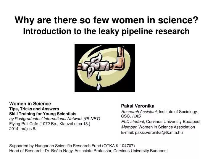 why are there so few women in science introduction to the leaky pipeline research