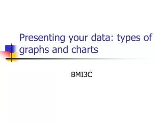 Presenting your data: types of graphs and charts