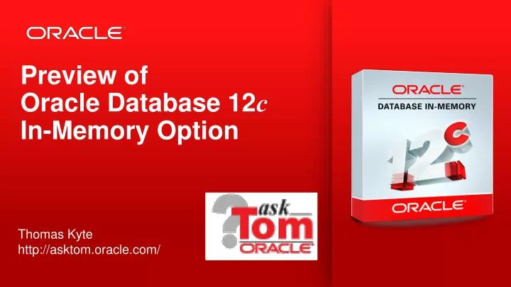 preview of oracle database 12 c in memory option