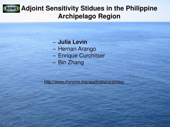 adjoint sensitivity stidues in the philippine archipelago region