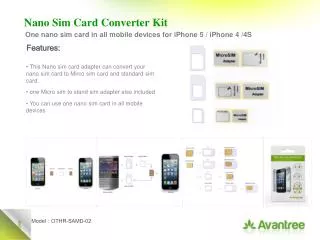 Nano Sim Card Converter Kit