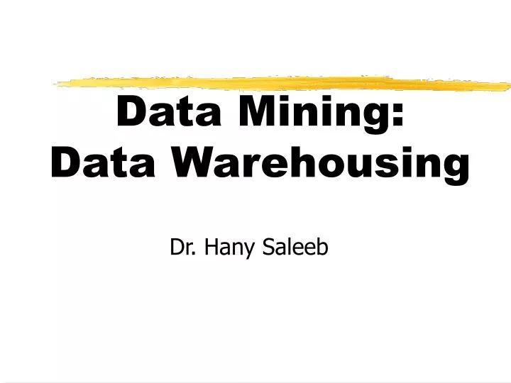 data mining data warehousing