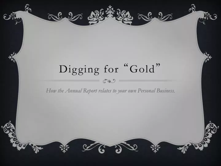 digging for gold