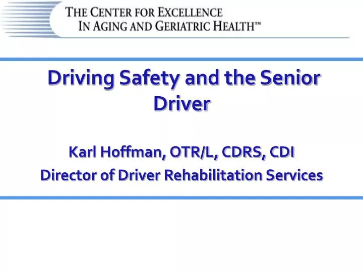 driving safety and the senior driver