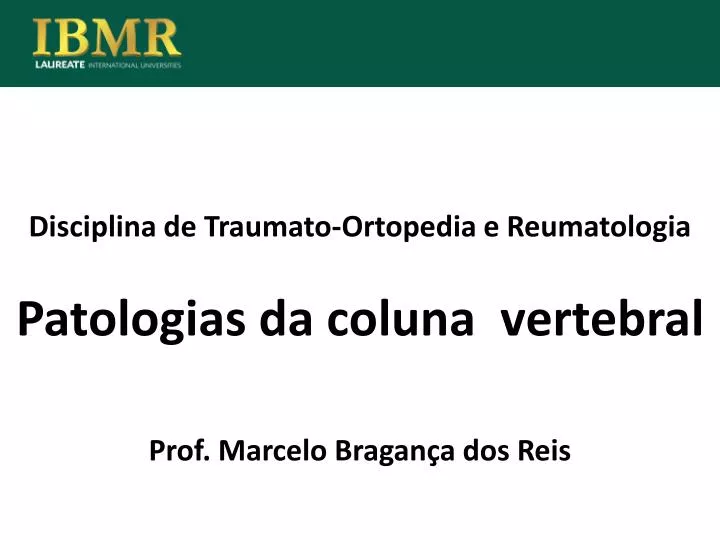 disciplina de traumato ortopedia e reumatologia