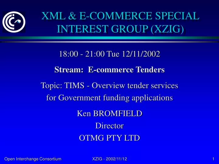 xml e commerce special interest group xzig