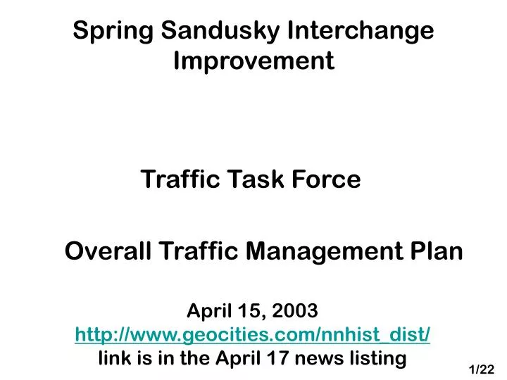 spring sandusky interchange improvement