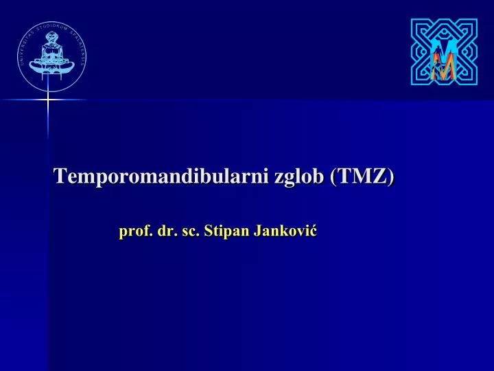 temporomandibularni zglob tmz prof dr sc stipan jankovi