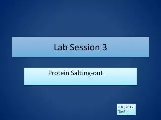 Lab Session 3