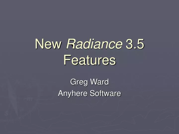 new radiance 3 5 features