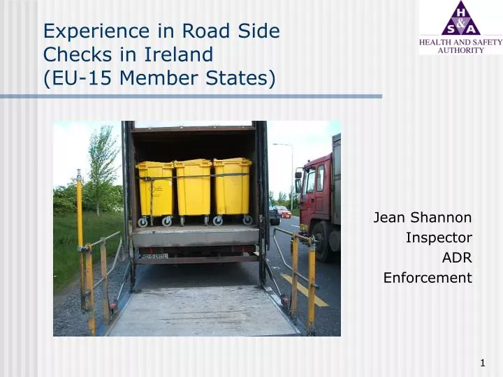 experience in road side checks in ireland eu 15 member states