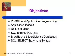 objectives