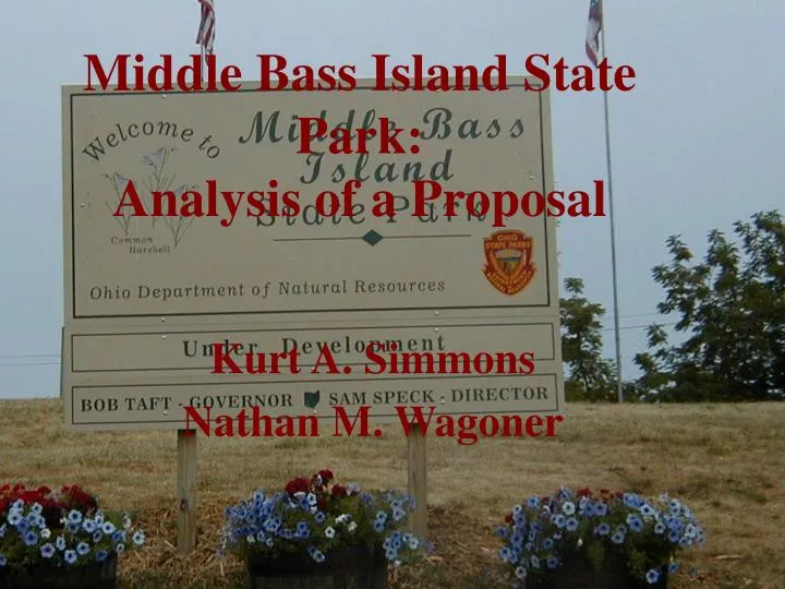middle bass island state park analysis of a proposal