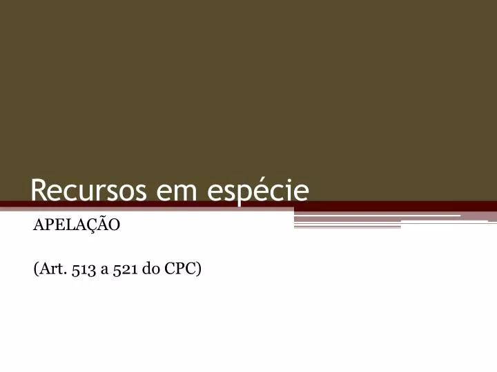 recursos em esp cie