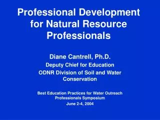 Professional Development for Natural Resource Professionals