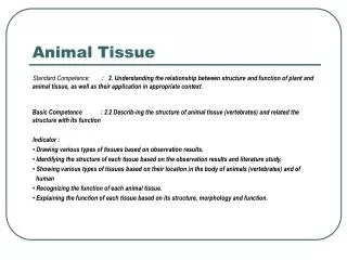 animal tissue