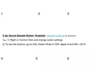 6 Up Sound Sample Button Template : alltogether.wordpress for directions