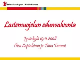 lastensuojelun edunvalvonta