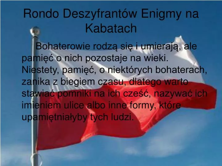 rondo deszyfrant w enigmy na kabatach