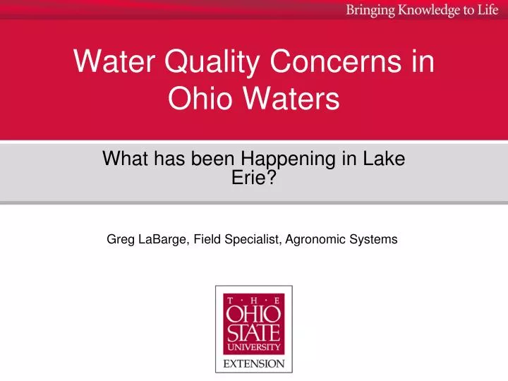 water quality concerns in ohio waters