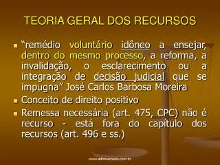 teoria geral dos recursos