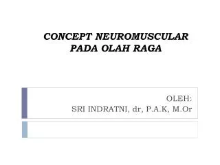 concept neuromuscular pada olah raga