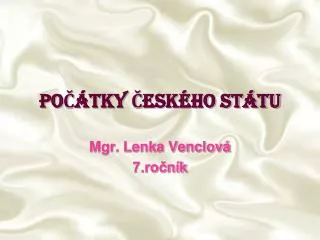 po tky esk ho st tu