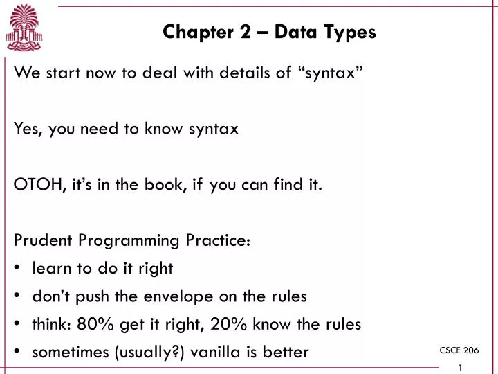 chapter 2 data types