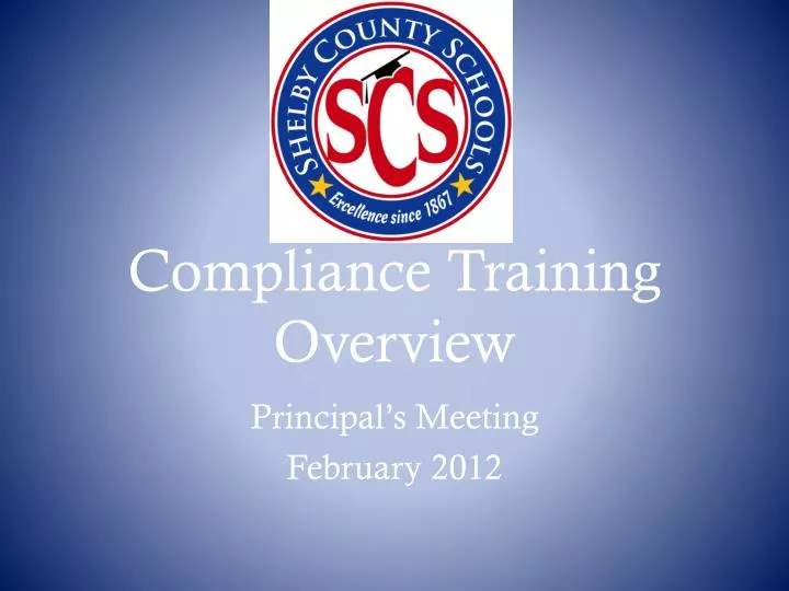 compliance training overview