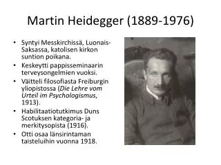 martin heidegger 1889 1976