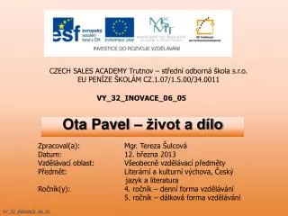 ota pavel ivot a d lo