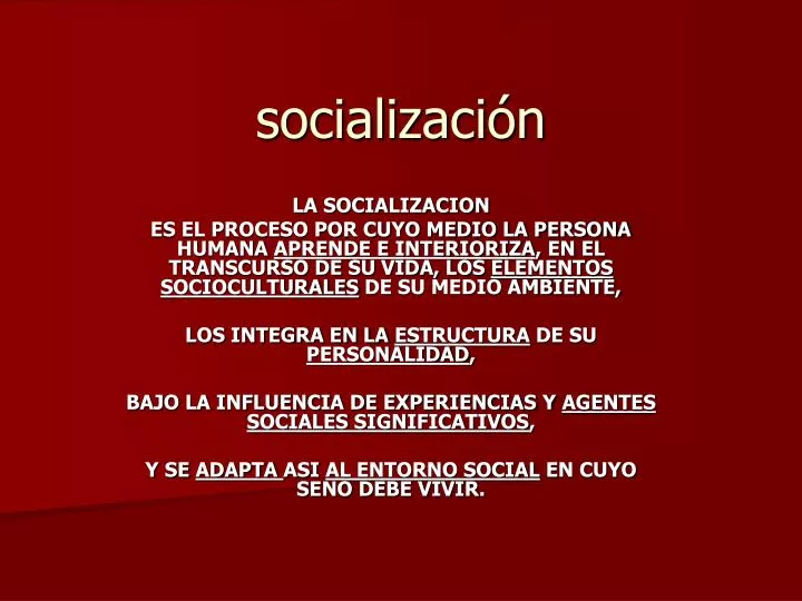 socializaci n