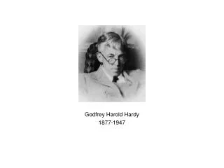 Godfrey Harold Hardy 1877-1947