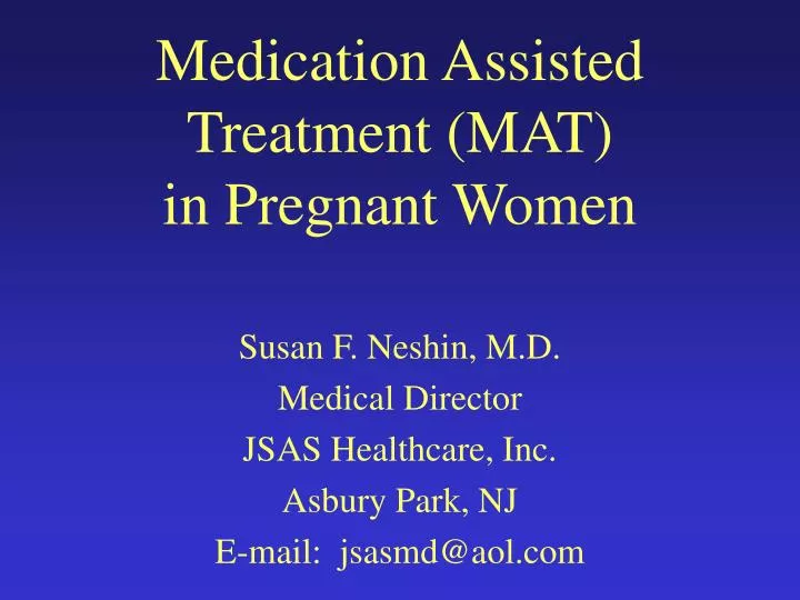 medication assisted treatment mat in pregnant women