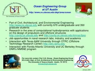 Ocean Engineering Group at UT Austin ce.utexas/dept/area/ocean