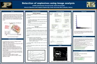 Detection of explosives using image analysis