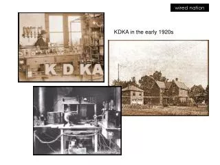 KDKA in the early 1920s