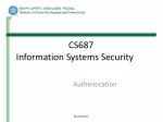 CS687 Information Systems Security - slide 1
