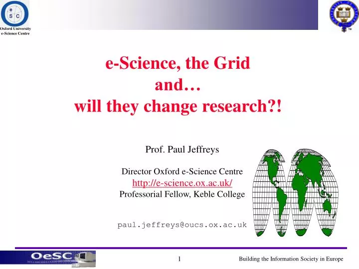 e science the grid and will they change research